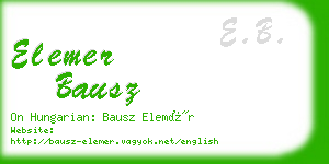 elemer bausz business card